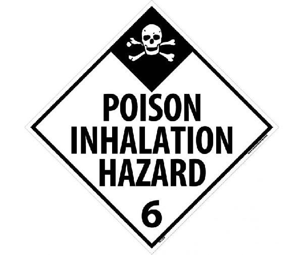 NMC DL135PR10 Inhalation Hazard 6 Dot Placard Sign 
