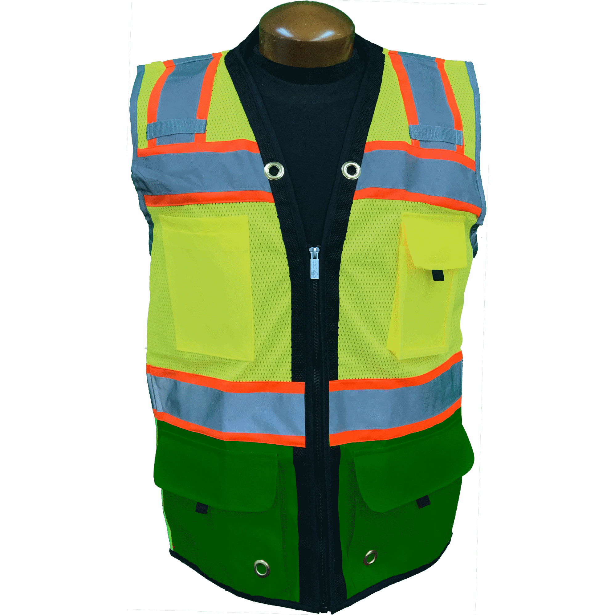 Premium Two Tone Surveyor Vest - Hunter Green