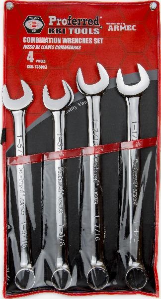 Proferred 4 Pieces Combination Wrenches Set 1 5/16, 1 3/8, 1 7/16, 1 1/2