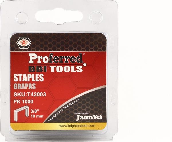 Proferred Staples 3/8” (10mm) Height, 1.2mm Thick, 10.6mm Wide