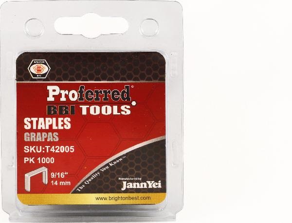 Proferred Staples 9/16” (14mm) Height, 1.2mm Thick, 10.6mm Wide
