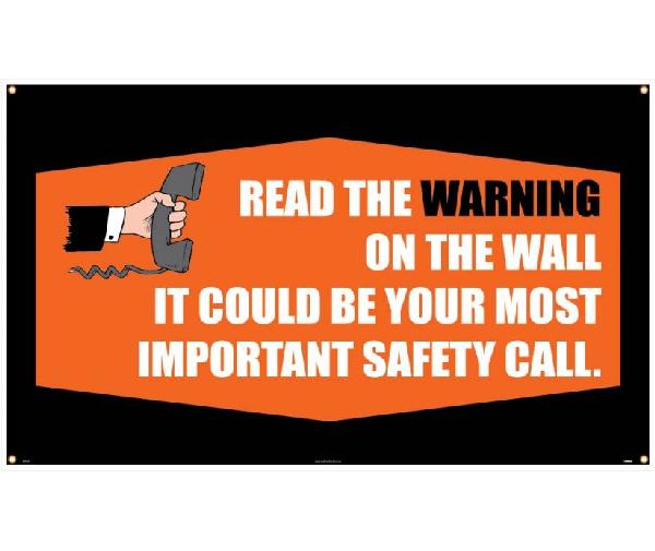 READ THE WARNING ON THE WALL BANNER