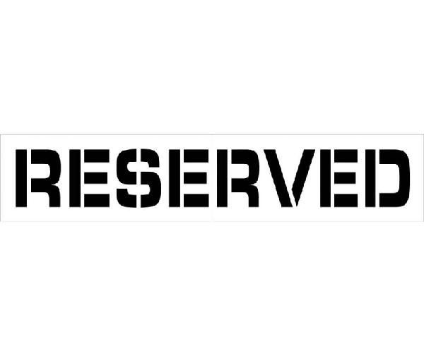 RESERVED PARKING LOT STENCIL