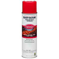 Rust-Oleum® Gloss Construction Marking Paint, Water Based SAFETY RED (17 oz Aerosol)