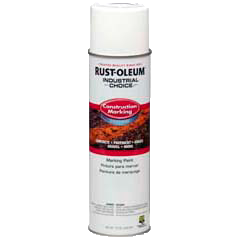 Rust-Oleum® Gloss Construction Marking Paint, Water Based WHITE (17 oz Aerosol)