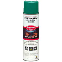 Rust-Oleum® Gloss Water-Based Precision Line Marking Paint  AWPA CAUTION GREEN (17 oz Aerosol)