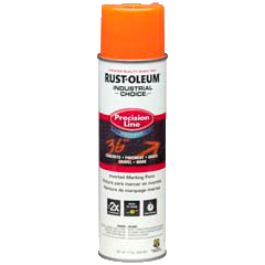 Rust-Oleum® Gloss Water-Based Precision Line Marking Paint  FLUORESCENT ORANGE (17 oz Aerosol)