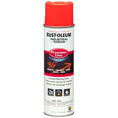 Rust-Oleum® Gloss Water-Based Precision Line Marking Paint  FLUORESCENT RED-ORANGE (17 oz Aerosol)