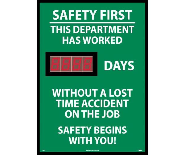 Safety First This Department Has Worked Digital Scoreboard