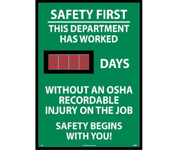 Safety First This Department Has Worked Digital Scoreboard