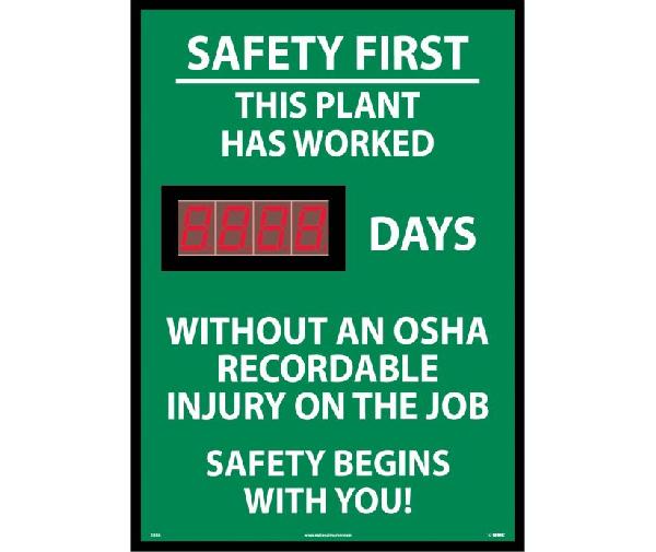 Safety First This Plant Has Worked Digital Scoreboard