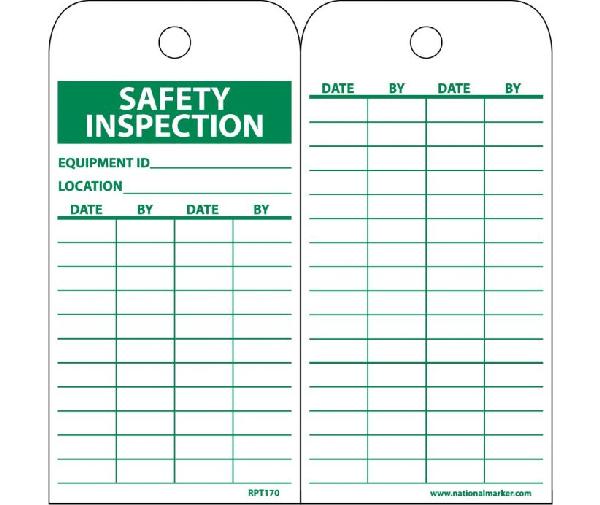SAFETY INSPECTION EQUIPMENT ID TAG