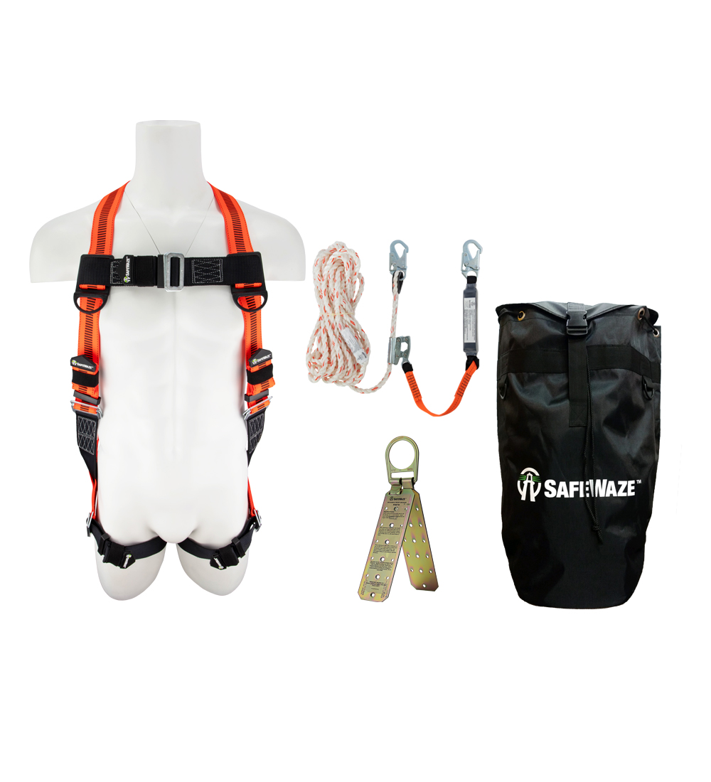 SafeWaze V-Line Roofer's Fall Protection Compliance Kit in Backpack