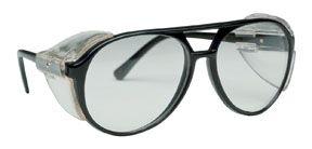 Clear Lens SAS Safety 5125 Classic Safety Glasses Black Frame 