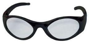 SAS 5180 Stingers Safety Glasses - Black Frame with Clear Lens - Polybag (12 Pr)