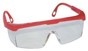 SAS 5272 Hornets Safety Glasses - Red Frame with Clear Lens - Polybag (12 Pr)