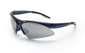 SAS 540-0003 Diamondback Safety Glasses - Red Frame with Smoke Mirror Lens - Polybag (12 Pr)