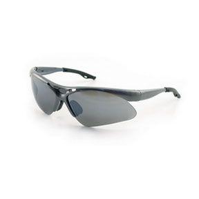 SAS 540-0103 Diamondback Safety Glasses - Silver Frame with Smoke Mirror Lens - Polybag (12 Pr)