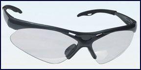 SAS 540-0200 Diamondback Safety Glasses - Black Frame with Clear Lens - Polybag (12 Pr)