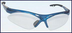 SAS 540-0300 Diamondback Safety Glasses - Blue Frame with Clear Lens - Polybag (12 Pr)