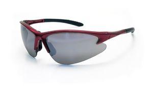 SAS 540-0403 DB2 Safety Glasses - Red Frame with Mirror Lens - Polybag (12 Pr)
