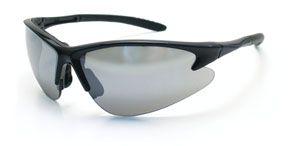 SAS 540-0603 DB2 Safety Glasses - Black Frame with Mirror Lens - Polybag (12 Pr)