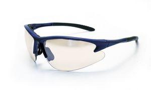 SAS 540-0702 DB2 Safety Glasses - Blue Frame with In/Outdoor Mirror Lens - Polybag (12 Pr)