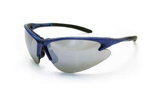 SAS 540-0703 DB2 Safety Glasses - Blue Frame with Mirror Lens - Polybag (12 Pr)