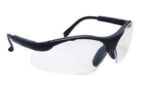 SAS 541-0000 Sidewinder Safety Glasses - Black Frame with Clear Lens - Polybag (12 Pr)