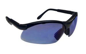 SAS 541-0005 Sidewinder Safety Glasses - Black Frame with Blue Mirror Lens - Polybag (12 Pr)