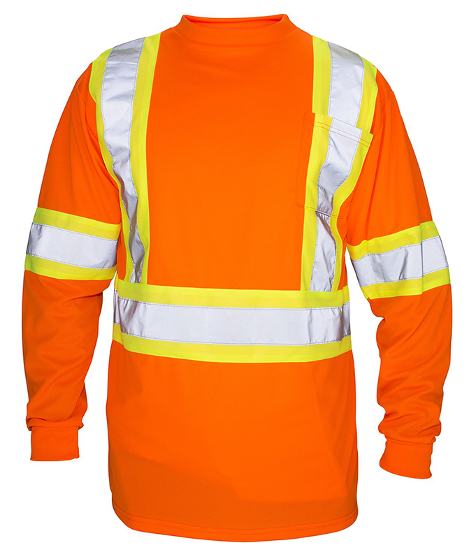 SAS Safety Hi-Viz Long Sleeve T-Shirt Class 2 (Orange)