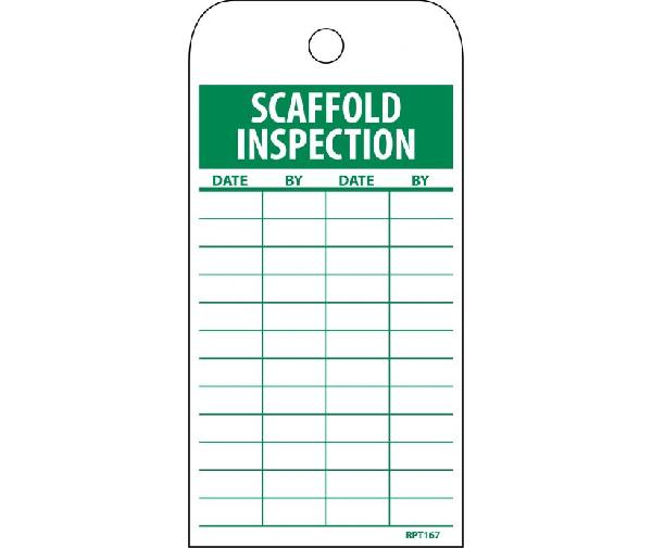 SCAFFOLD INSPECTION TAG