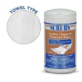 SCRUBS® Leather Cleaner & Protectant Wipes 60 Wipe Container