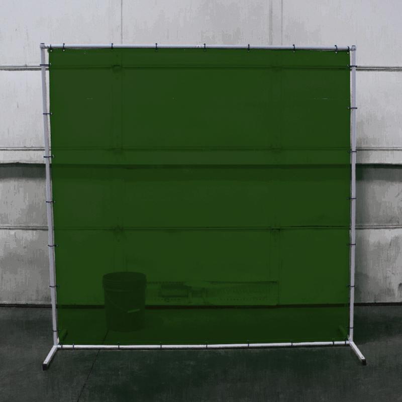 Sellstrom Green 6' x 6' 14mil Premium Welding Curtain & Frame
