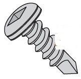 Square Drive Pan Head 410 Stainless Steel #2 Point Self Drilling Screws
