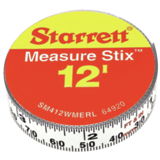 Starrett 1/2 x 12' Measure Stix (Reads right to left