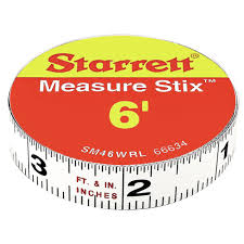 Starrett 1/2 x 6' Measure Stix (Reads right to left)