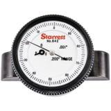 Starrett 2-1/2 Base Top Reading Dial Depth Gage 0-8.6 Range, .001 Graduations With Extension & Case