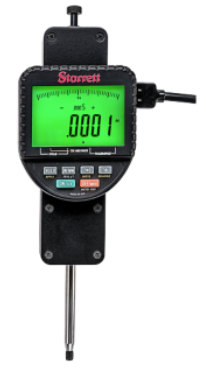 Starrett 2/50mm Range 0.0005/0.01mm Res. 3/8 Stem Diameter Backlight Electronic Indicator