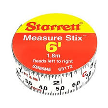 Starrett 3/4 x 6' Measure Stix (Reads left to right)