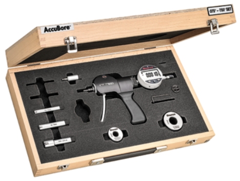 Starrett AccuBore® 3/8-3/4 (10-20mm) Range .00005 (0.001mm) 3-Point Contact & Bluetooth Electronic Bore Gage Set