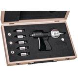 Starrett Electronic Bore Gage Set .080-.250 (2-6mm) Range, .00005 (0.001mm) Resolution With 2 Point Contact