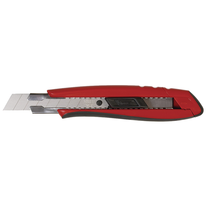 Starrett Exact Large Plastic Automatic Locking, metal blade guide Utility Knife, Break Away Blade