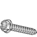 Steel Zinc Bake Green Plated Slotted Indented Hex Washer Head Type AB Sheet Metal Screws