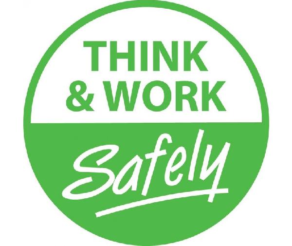 THINK & WORK SAFELY HARD HAT EMBLEM