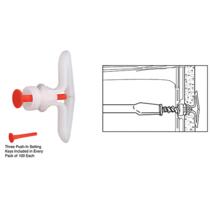 Toggler® TBS1TM shelving anchors (3/8 - 1/2 grip range) & 3 setting keys
