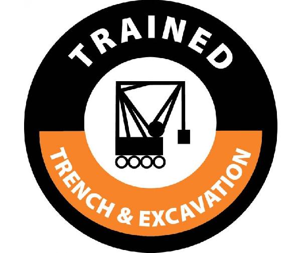 TRAINED TRENCH & EXCAVATION HARD HAT EMBLEM