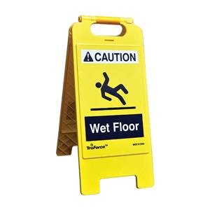TruForce® WET FLOOR Safety Sign, English