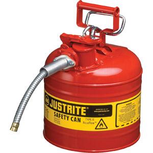 Type II Safety Can, 2 gal, 5/8 Hose, Red