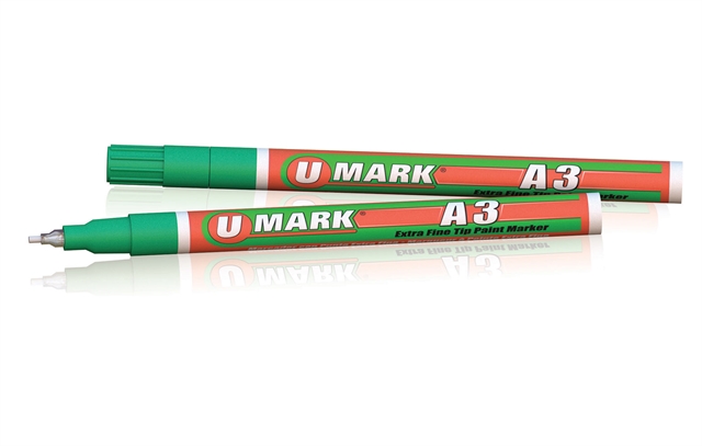 U-Mark A3 Extra Fine tip Paint Marker- 8 Color Assortment Pack, 2ea. Yl &  Wh, 1ea. Bk, Bl, Gr, Rd
